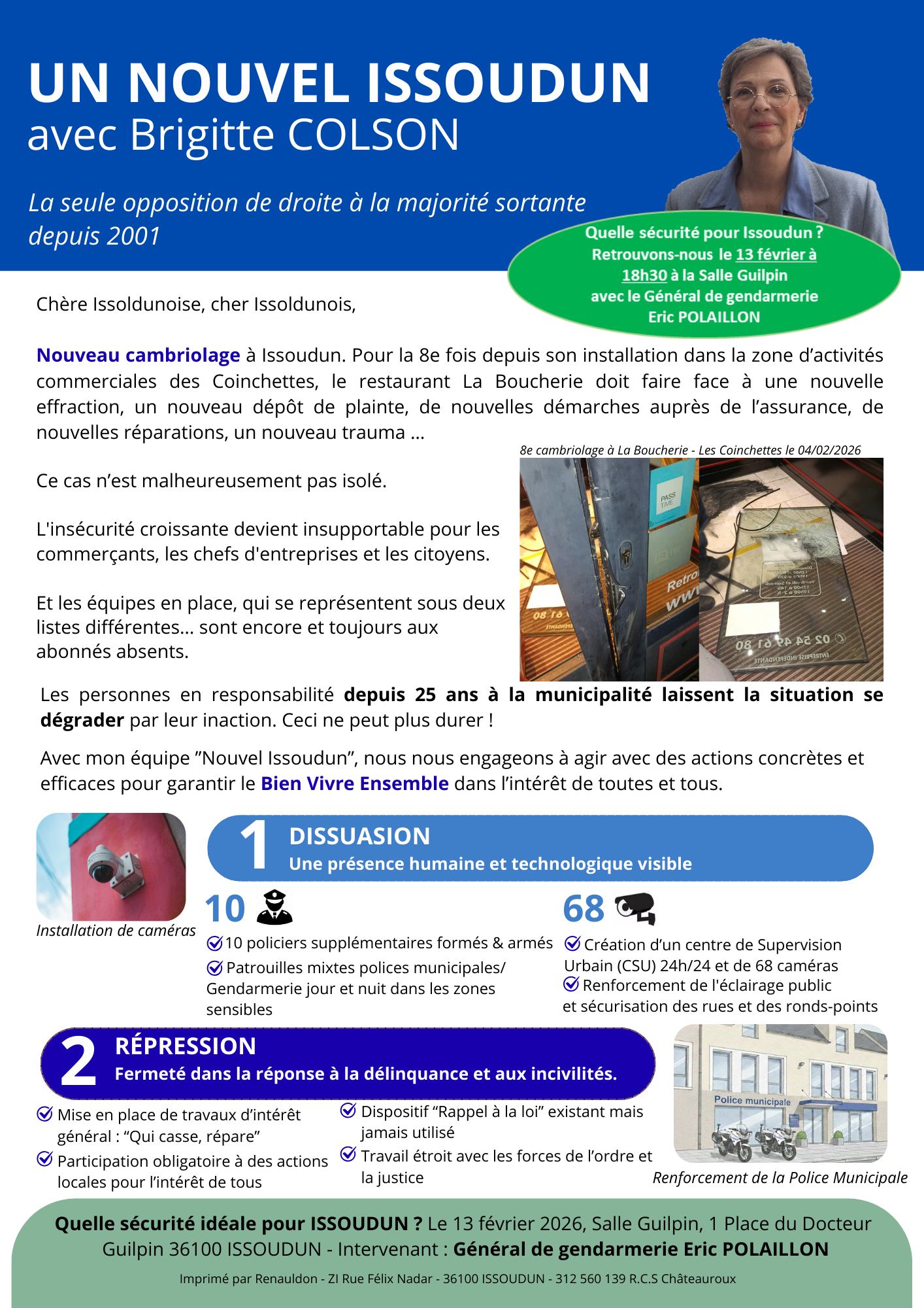 Tract — Sécurité et cambriolages